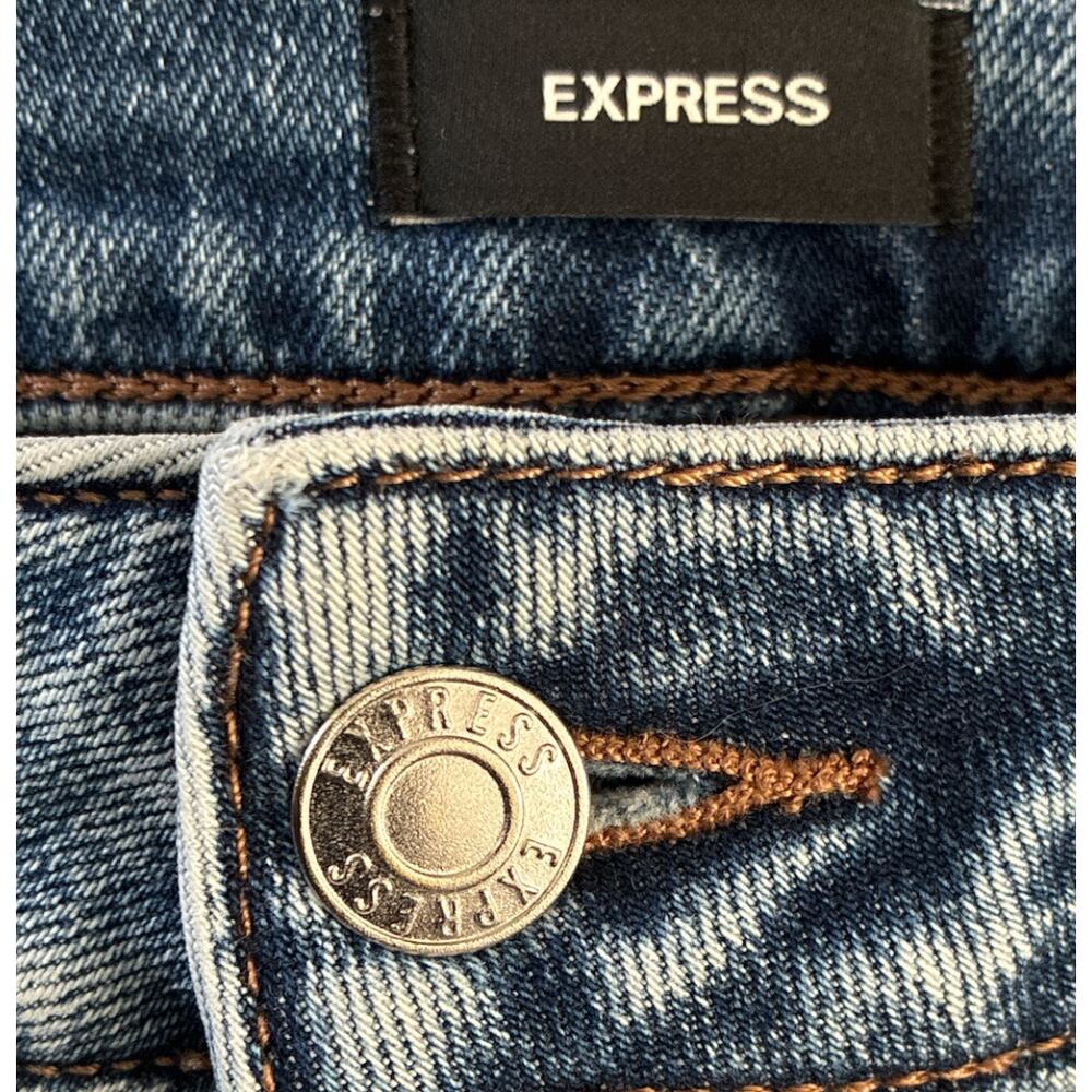 Express Women’s Relaxed Straight Ankle Blue Jeans size 10R - Picture 7 of 10